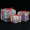 vidaXL Scatole Regalo Decorative Natale in Acrilico 3 pz Colorate
