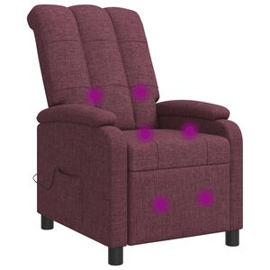 vidaXL Poltrona Massaggiante Viola Tessuto