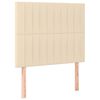 vidaXL Letto a Molle con Materasso e LED Crema 120x190 cm in Tessuto
