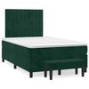 vidaXL Giroletto a Molle con Materasso Verde Scuro 120x200 cm Velluto