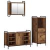 vidaXL Set di Armadi da Bagno 3 pz Legno antico 40 x 36 x 109,5 cm