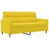 vidaXL Divano a 2 Posti Giallo Chiaro 140 cm in Tessuto
