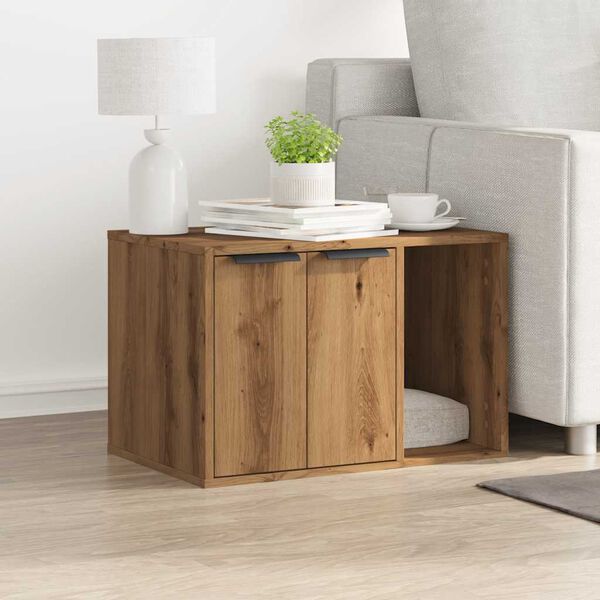 vidaXL Recinto Lettiera Rovere Artigianale 60x40x40 cm in Truciolato