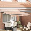 vidaXL Tenda Retrattile Blu e Arancione 300 x 250 cm