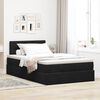 vidaXL Pouf Letto con Materasso e LED Nero 120x190cm in Velluto