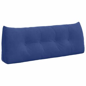 vidaXL Cuscino per Schiena Blu Polizia 120 x 24 x 50 cm Velluto