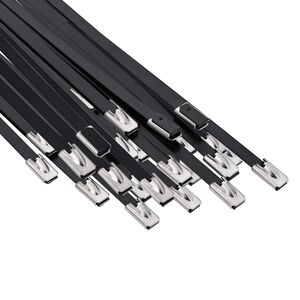 vidaXL Fascetta per Cavi 25 pz 4,6 x 500 mm Nero