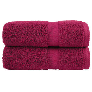 vidaXL Asciugamani Premium SOLUND 2 pz Bordeaux 30x30 cm 600 g/m&sup2;
