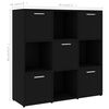 vidaXL Libreria Nera 90x30x90 cm in Legno Multistrato