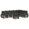 vidaXL Set Divano da Giardino 8 pcs Grigio e Grigio Scuro polyrattan