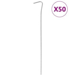 vidaXL Picchetti per Tenda 50 pz 23 cm &Oslash;3 mm in Acciaio Zincato