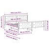 vidaXL Struttura del letto Grigio chiaro 180 x 200 cm Pino massello