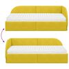 vidaXL Struttura Letto Angolare con Materasso 2 pcs Giallo Velluto