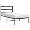 vidaXL Giroletto con Testiera in Metallo Nero 90x190 cm