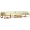 vidaXL Set di divani da esterno 6 pz Bianco e Crema