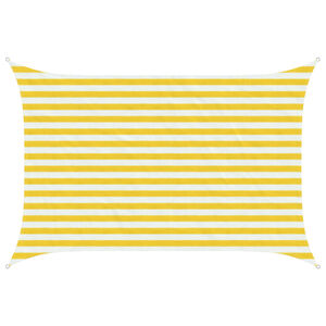 vidaXL Telo Ombra 2 x 2,5 m HDPE Rettangolare Giallo e Bianco