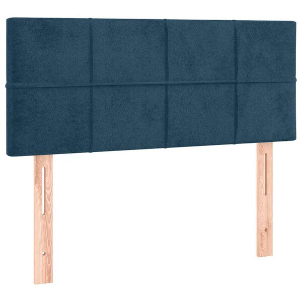 vidaXL Testiera a LED Blu Scuro 100x5x78/88 cm in Velluto