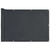 vidaXL Paravento da Balcone Antracite 400x75 cm in PVC