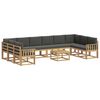vidaXL Set di divani da esterno 11 pz Bianco e Antracite