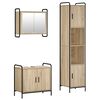 vidaXL Set di Armadi da Bagno 3 pz Rovere Sonoma 40 x 36 x 181 cm