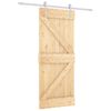 vidaXL Porta scorrevole Naturale e Bianco 80 x 210 cm