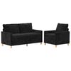 vidaXL Set di divani 2 pcs Nero Poliestere