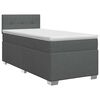 vidaXL Letto box spring con materasso Grigio Scuro 90 x 190cm Tessuto