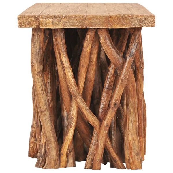 vidaXL Tavolino Salotto 100x40x47,5 cm Legno di Recupero Misto e Teak