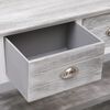 vidaXL Credenza Grigio Antico 108x30x76 cm Legno Massello di Paulownia