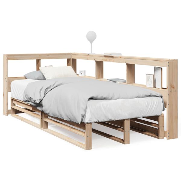 vidaXL Letto Libreria senza Materasso 90x200 cm Legno Massello Pino