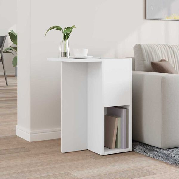 vidaXL Tavolino Bianco 35 x 40 x 55 cm Legno multistrato