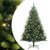 vidaXL Albero di Natale Artificiale a Cerniera con 300 LED 210 cm