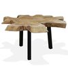 vidaXL Tavolino da Salotto in Legno di Teak Autentico 80x70x38 cm