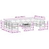 vidaXL Set di divani da esterno con cuscino 11 pcs Naturale e Crema