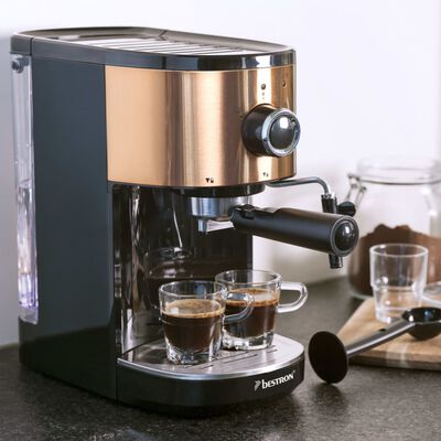 Bestron Macchina per Caffè Espresso Copper Collection AES1000CO 1,2 L