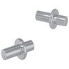 vidaXL Gancio per Mensola 2 pz Argento 8,6 x 8,6 x 14,6 mm Acciaio