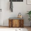 vidaXL Panca per ingresso con cuscino Legno vecchio 80 x 46 x 46 cm