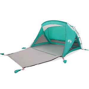 vidaXL Tenda da Spiaggia 2 Persone Verde Mare Impermeabile