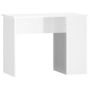 vidaXL Scrivania Bianco Lucido 100x55x75 cm in Legno Multistrato