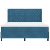 vidaXL Letto con Box Springs LED e Materasso Blu 180 x 200 cm Velluto