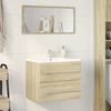 vidaXL Mobile Lavabo Rovere Sonoma 60x38,5x48 cm in Legno Multistrato