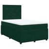 vidaXL Giroletto a Molle con Materasso Verde Scuro 120x190 cm Velluto