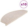 vidaXL Tappetini per scale 10 pz 65x24x4 cm tortora semicircolari grandi