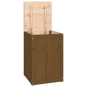 vidaXL Contenitore per Bucato Ambra 44x44x66 cm Legno Massello Pino