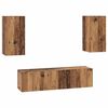 vidaXL Set mobile TV 4 pcs Legno vecchio Legno multistrato