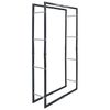 vidaXL Rastrelliera per Legna da Ardere Nera 80x25x150 cm in Acciaio