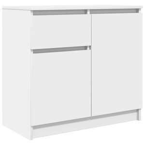 vidaXL Credenza con Cassetto Bianco 71x35x65 cm in Legno Multistrato