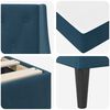 vidaXL Struttura letto con materasso Blu 80 x 200 cm Velluto