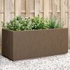 vidaXL Scatola per Fiori da Giardino Marrone 80 x 36 x 35 cm PP