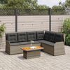 vidaXL Set Divani da Giardino 5 pz con Cuscini in Polyrattan Grigio